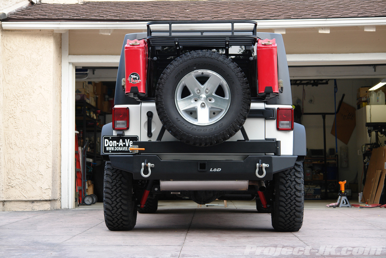 LoD JK Rear Bumper Tire Carrier Finished & Installed Pics JKForum
