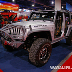 2012 SEMA Red Jacket Silver 4-Door Jeep JK Wrangler