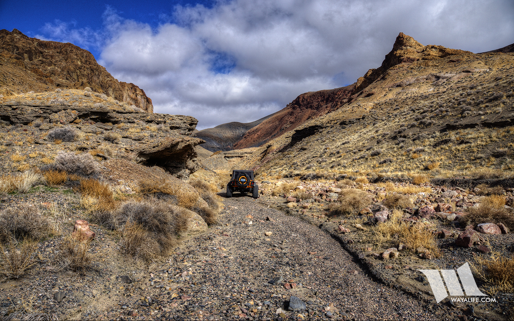 Rubicat Jeep JK Wrangler out in the Nightingale Mountains