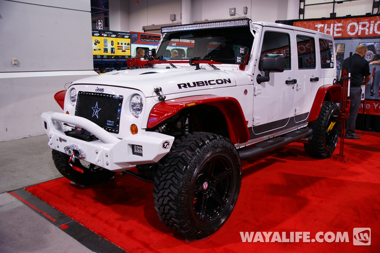 Lifted Black 4 Door Jeep