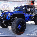 2014 SEMA Blue Flame / Black All Out Off-Road Jeep JK Wrangler Unlimited