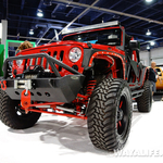 2014 SEMA Velocity Wheels Red Jeep JK Wrangler Unlimited