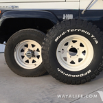Rusty's New ProComp Series 82 White Wheels & 31x10.50 BFG M/T KM2 Tires