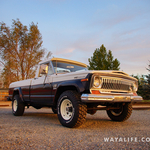 Sunset Shots of Rusty and His New ProComp Series 82 White Wheels & 31x10.50 BFG M/T KM2 Tires 