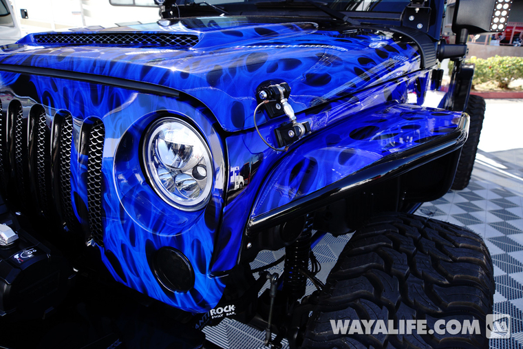 2014 SEMA All Out Off-Road Purple-Blue Flame / Black Jeep JK Wrangler  Unlimited | WAYALIFE Jeep Forum
