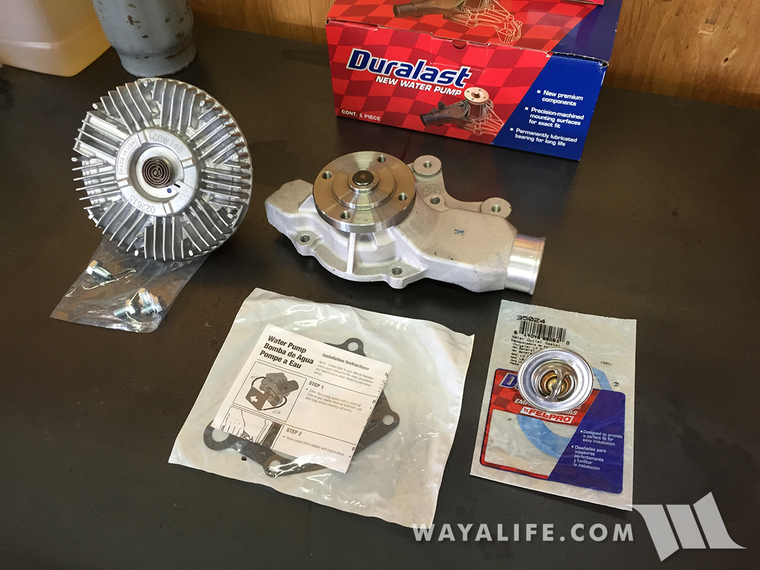 Jeep XJ Cherokee  Water Pump, Thermostat & Fan Clutch Replacement  Write-Up | WAYALIFE Jeep Forum